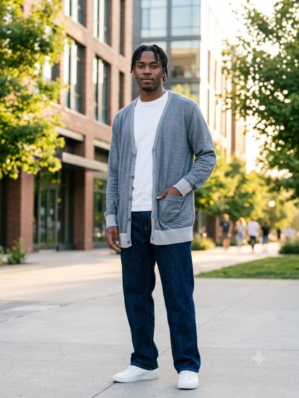 Five Four Men's Malvern Cardigan in Gray Size XL